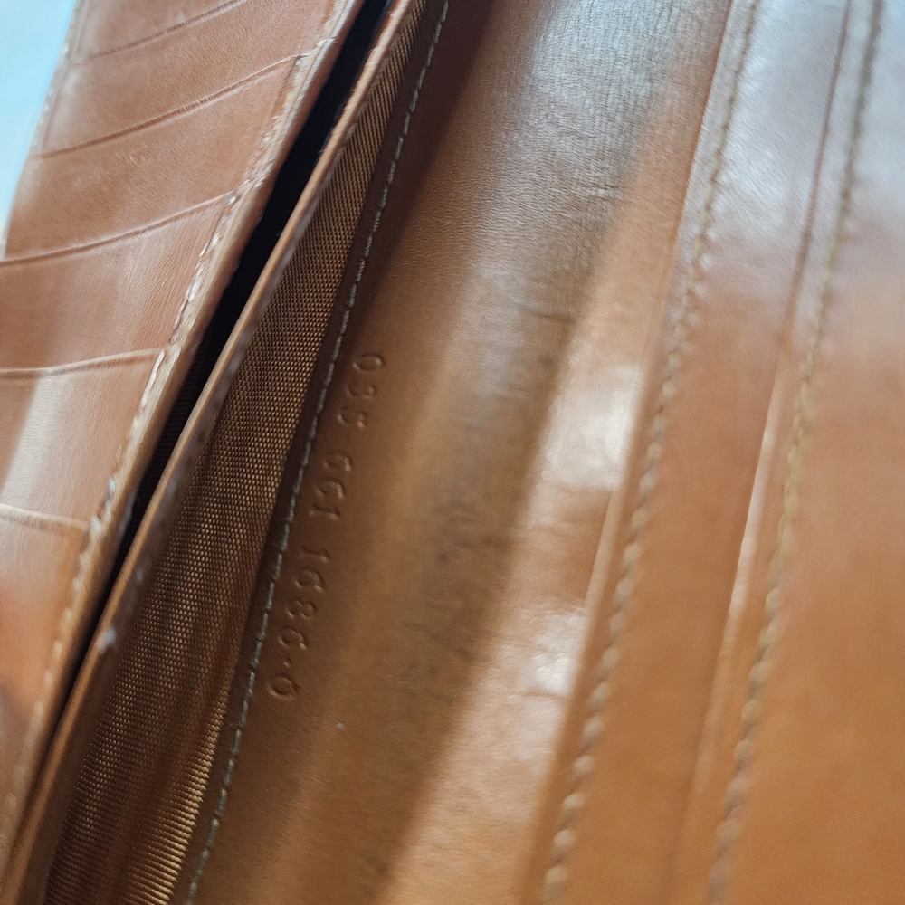 Gucci Vintage Brown Leather Horsebit Clasp Wallet W/ Dustbag & Gold Chain Strap - Picture 10 of 14